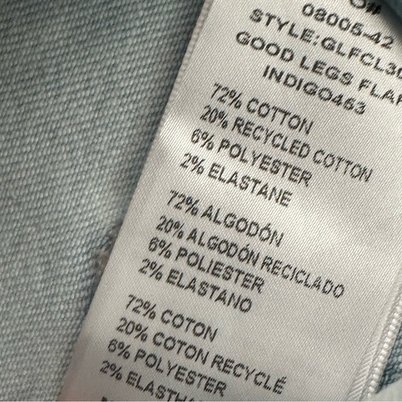 Good American Women's Light Wash Panel Front Boot Cut Jean in Indigo Sz: 16 - Picture 8 of 10